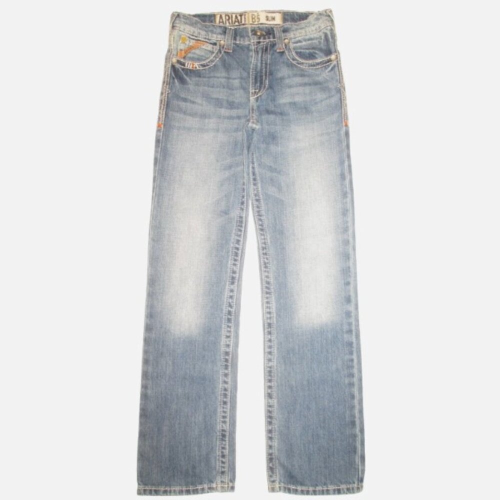 Ariat B5 Slim Straight Jeans Boy's Size 12 x 28 (Adjustable Waist)